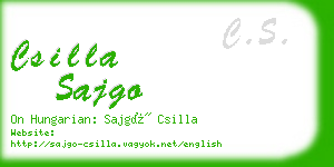 csilla sajgo business card